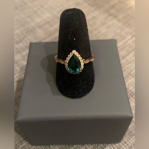 Emerald and sapphire ring. Size 7. Beautifully packaged.Priority shipping